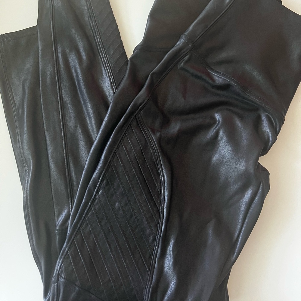 Spanx Black Faux Leather Leggings